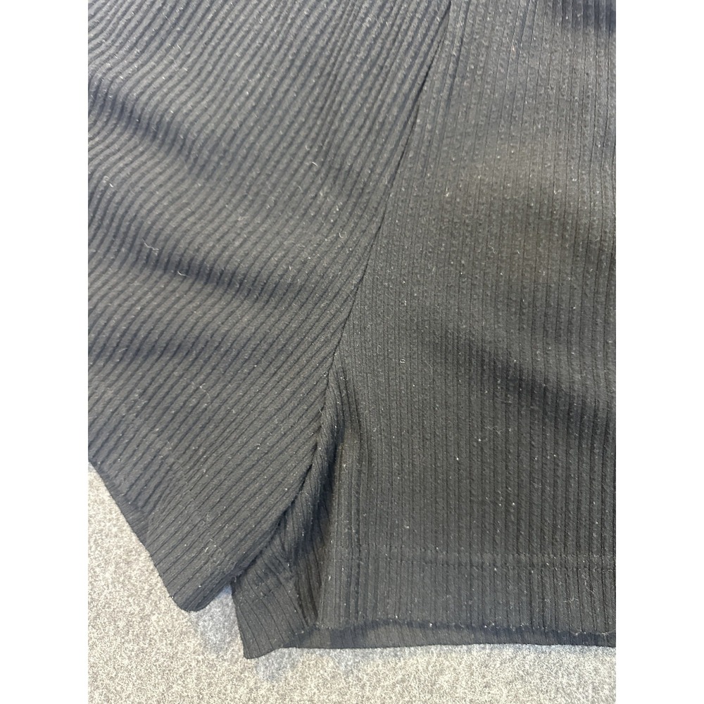 Alo Yoga Muse Ribbed Shorts Knit Black Large Workout Athletic Lounge Gym *Flawed - Picture 6 of 16